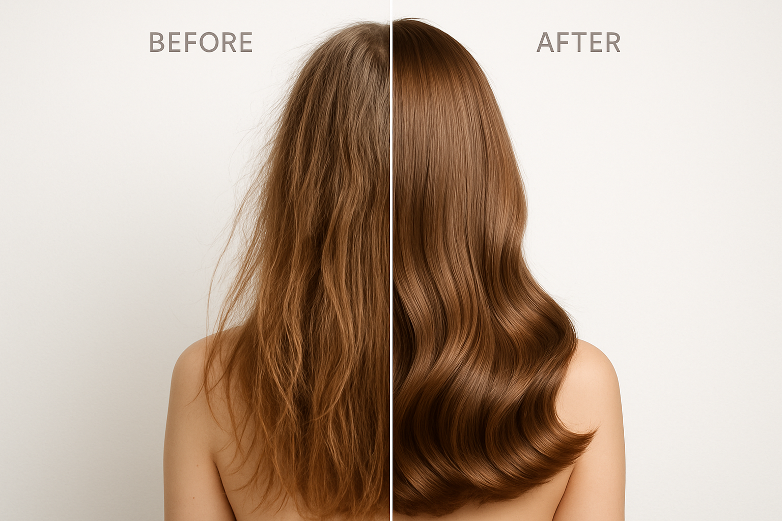CREATE A HAIR CARE BEFORE AFTER IMAGE 
